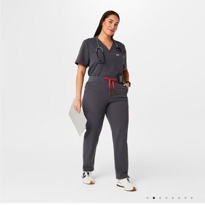 Figs Charcoal High Waisted Yola Scrub Pants in Medium Regular NWT